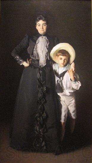 John Singer Sargent WLA lacma John Singer Sargent Portrait of Mrs Edward L Davis and Her Son France oil painting art